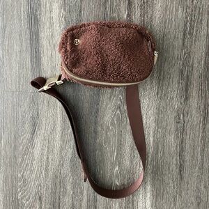 lululemon athletica Brown Fleece Crossbody Bag